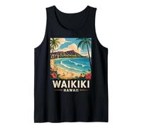 Tropical Waikiki Honolulu Hawaii Island Waikiki Tank Top