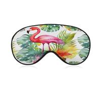 Tropical Watercolor Pineapple Flamingo Eye Mask, Side Sleeping Mask Light Blindfold Sleeping Mask Nose Pad and Elastic Band for Children Women and Men