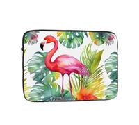 Tropical Watercolor Pineapple Flamingo Laptop Sleeve for Women Men, 10 Inch Waterproof Laptop Bag Lightweight Notebook Computer Cover Bag