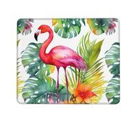 Tropical Watercolor Pineapple Flamingo Mouse Pad Waterproof Gaming Mousepad for Office Computer Mousepads for Desk Pad with Non-Slip Rubber Base Washable Cloth Mouse Mat 7 x 8.6 in