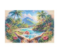 Tropical Waterfall 1000 Piece Jigsaw Puzzle for Adults Teens Jigsaw Post Retirement Leisure Challenging Puzzle Great Gift for Seniors Stress Reliever 1000 PCS