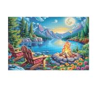 Tropical Waterfall Forest 1000 Piece Jigsaw Puzzle For Men Cognitive Development Adults Anxiety Memory Care Mothers Valentines Gift High-grade Rigid Cardboard 1000 PCS