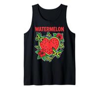Tropical Watermelon Heart Jamaican Butterflies Tank Top
