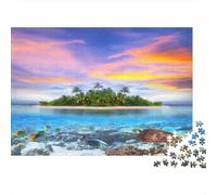 TropicalIsland-UnderwaterSceneryStyle 1000 Piece Puzzles for Adults of Premium Board Jigsaw Puzzles with Impossible Puzzle for Challenging Puzzles for Adults As Gifts for Puzzle Lovers 38x26cm/1000pc