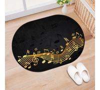 TropicalLife Abstract Art Music Notes Entrance Door Mat Rug for Living Room Kitchen Home Bath Area Rugs Washable Indoor Outdoor Non-Slip Floor Doormat 40 x 60 cm