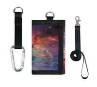 TropicalLife Abstract Galaxy Nebula Print Wallet Slim Small Pocket Money Organisers Bag Lightweight Portable Change Purse
