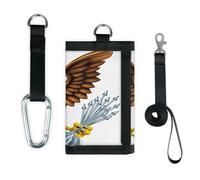 TropicalLife American Eagle Design Wallet Slim Small Pocket Money Organisers Bag USA Eagle Lightweight Portable Change Purse