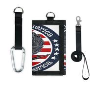 TropicalLife American Eagle Flag Wallet Slim Small Pocket Money Organisers Bag USA Eagle Lightweight Portable Change Purse
