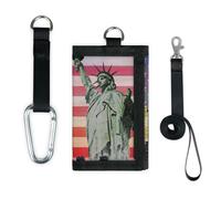 TropicalLife American Flag USA New York Wallet Slim Small Pocket Money Organisers Bag Lightweight Portable Change Purse