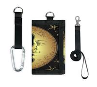 TropicalLife Antique Boho Sun Moon Wallet Slim Small Pocket Money Organisers Bag Boho Lightweight Portable Change Purse