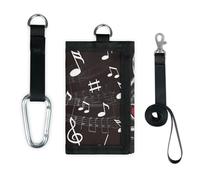 TropicalLife Art Music Note Print Wallet Slim Small Pocket Money Organisers Bag Lightweight Portable Change Purse