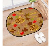 TropicalLife Autumn Halloween Entrance Door Mat Rug for Living Room Kitchen Home Bath Halloween Pumpkin Area Rugs Washable Indoor Outdoor Non-Slip Floor Doormat 40 x 60 cm