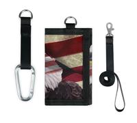 TropicalLife Bald Eagle American Flag Wallet Slim Small Pocket Money Organisers Bag Lightweight Portable Change Purse