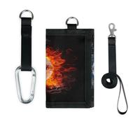 TropicalLife Baseball Wallet Slim Small Pocket Money Organisers Bag Baseball Water Fire Lightweight Portable Change Purse