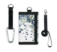 TropicalLife Berries Leaves Watercolor Wallet Slim Small Pocket Money Organisers Bag Lightweight Portable Change Purse
