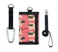 TropicalLife Bulldog Dog Wallet Slim Small Pocket Money Organisers Bag Love Heart Dog Lightweight Portable Change Purse