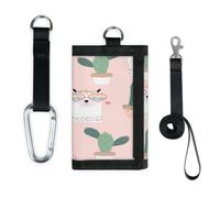 TropicalLife Cactus Llama Cute Wallet Slim Small Pocket Money Organisers Bag Llama Lightweight Portable Change Purse