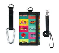 TropicalLife Cars Wallet Slim Small Pocket Money Organisers Bag Caroon Transport Cars Lightweight Portable Change Purse