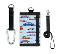 TropicalLife Cars Wallet Slim Small Pocket Money Organisers Bag Color Cartoon Cars Lightweight Portable Change Purse