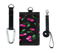 TropicalLife Cherry Fruits Wallet Slim Small Pocket Money Organisers Bag Cherry Pattern Lightweight Portable Change Purse