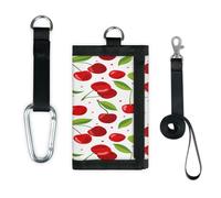 TropicalLife Cherry Patterns Wallet Slim Small Pocket Money Organisers Bag Red Cherry Lightweight Portable Change Purse