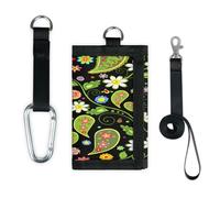 TropicalLife Colorful Ethnic Paisley Flower Wallet Slim Small Pocket Money Organisers Bag Lightweight Portable Change Purse