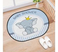 TropicalLife Crown Elephant Entrance Door Mat Rug for Living Room Kitchen Home Bath Elephant Cute Area Rugs Washable Indoor Outdoor Non-Slip Floor Doormat 40 x 60 cm