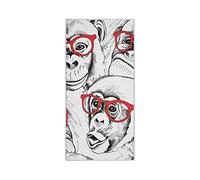 TropicalLife Cute Animal Monkey Hand Towels Soft Microfibre Quick Drying Towel for Home Bathroom Kitchen Travel Sports Gym Yoga Spa Multipurpose Use