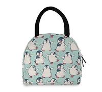 TropicalLife Cute Animal Penguin Lunch Bag for Women Insulated Cooler Tote Bag Portable Lunch Box Bag for Children Girls Men Adult Work School Picnic