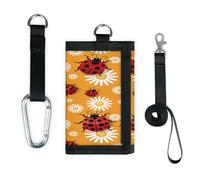 TropicalLife Cute Daisy Ladybug Wallet Slim Small Pocket Money Organisers Bag Lightweight Portable Change Purse