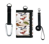 TropicalLife Cute Dinosaurs Pattern Wallet Slim Small Pocket Money Organisers Bag Color Dinosaurs Lightweight Portable Change Purse