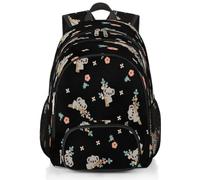 TropicalLife Cute Koala Backpack Multi-purpose Rucksack for Kids Girls Boys Men Women 18.4 L, Funny Koala Backpack School Bookbag Casual Laptop Daypack Bag