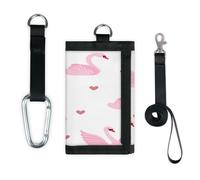 TropicalLife Cute Pink Swan Wallet Slim Small Pocket Money Organisers Bag Lightweight Portable Change Purse