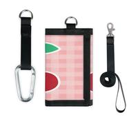 TropicalLife Cute Plaid Fruit Cherry Wallet Slim Small Pocket Money Organisers Bag Lightweight Portable Change Purse