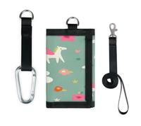 TropicalLife Cute Unicorns Wallet Slim Small Pocket Money Organisers Bag Magic Unicorns Lightweight Portable Change Purse
