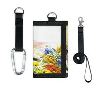 TropicalLife Cutes Horse Flowers Wallet Slim Small Pocket Money Organisers Bag Horse Funny Lightweight Portable Change Purse