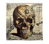 TropicalLife Day Of The Dead Sugar Skull Shower Curtain Household Waterproof Decorative Bathroom Curtains with Hooks for Home Hotel, 180 x 180cm Drop