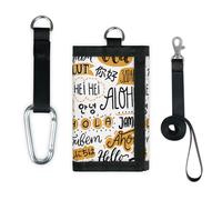 TropicalLife Different Languages Hello Pattern Wallet Slim Small Pocket Money Organisers Bag Lightweight Portable Change Purse