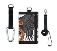 TropicalLife Eagle Snake Print Wallet Slim Small Pocket Money Organisers Bag Eagle Lightweight Portable Change Purse