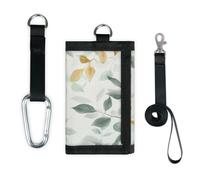 TropicalLife Eucalyptus Leaves Print Wallet Slim Small Pocket Money Organisers Bag Lightweight Portable Change Purse