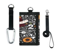 TropicalLife Fast Food Doodle Pattern Wallet Slim Small Pocket Money Organisers Bag Lightweight Portable Change Purse