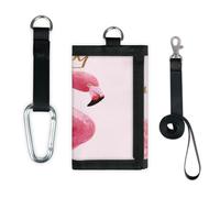 TropicalLife Flamingo Wallet Slim Small Pocket Money Organisers Bag Flamingo Flowers Lightweight Portable Change Purse