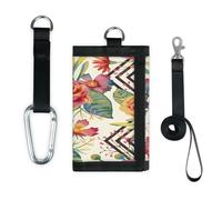 TropicalLife Floral Pattern Wallet Slim Small Pocket Money Organisers Bag Flowers Designs Lightweight Portable Change Purse