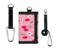 TropicalLife Flower Cherry Fruits Wallet Slim Small Pocket Money Organisers Bag Cherry Lightweight Portable Change Purse