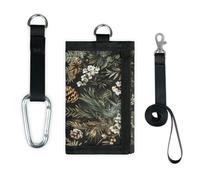 TropicalLife Flower Ferns Leaf Print Wallet Slim Small Pocket Money Organisers Bag Lightweight Portable Change Purse