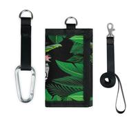 TropicalLife Flower Palm Leaves Skull Wallet Slim Small Pocket Money Organisers Bag Lightweight Portable Change Purse