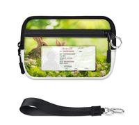 TropicalLife Flowers Bunny Wallet for Women Men Kids Girls Boys Rabbit Bunny Purses Mini Zip Card Case with ID Window Lightweight Portable Small Coin Card Organizer Bag