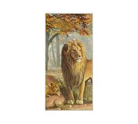 TropicalLife Forest Animal Lion Hand Towels Soft Microfibre Quick Drying Towel for Home Bathroom Kitchen Travel Sports Gym Yoga Spa Multipurpose Use