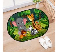 TropicalLife Forest Animals Entrance Door Mat Rug for Living Room Kitchen Home Bath Animals Print Area Rugs Washable Indoor Outdoor Non-Slip Floor Doormat 40 x 60 cm