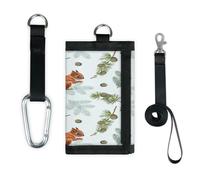 TropicalLife Forest Squirrel Winter Wallet Slim Small Pocket Money Organisers Bag Squirrel Lightweight Portable Change Purse